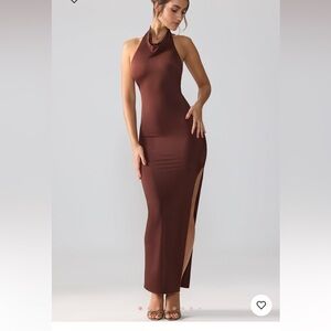 Oh Polly Anise dress long chocolate brown size Us 6 worn once